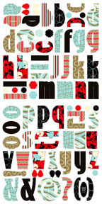 Luxe Designs - Stiletto 12x24 Alpha Die Cuts  (pack of 5)
